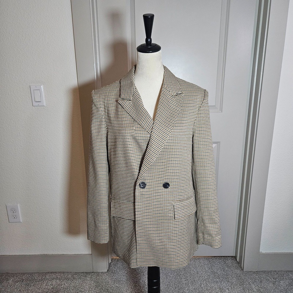 NWT Blanknyc Suit Blazer Jacket‎ Women Small Houndstooth Print Doublebreasted